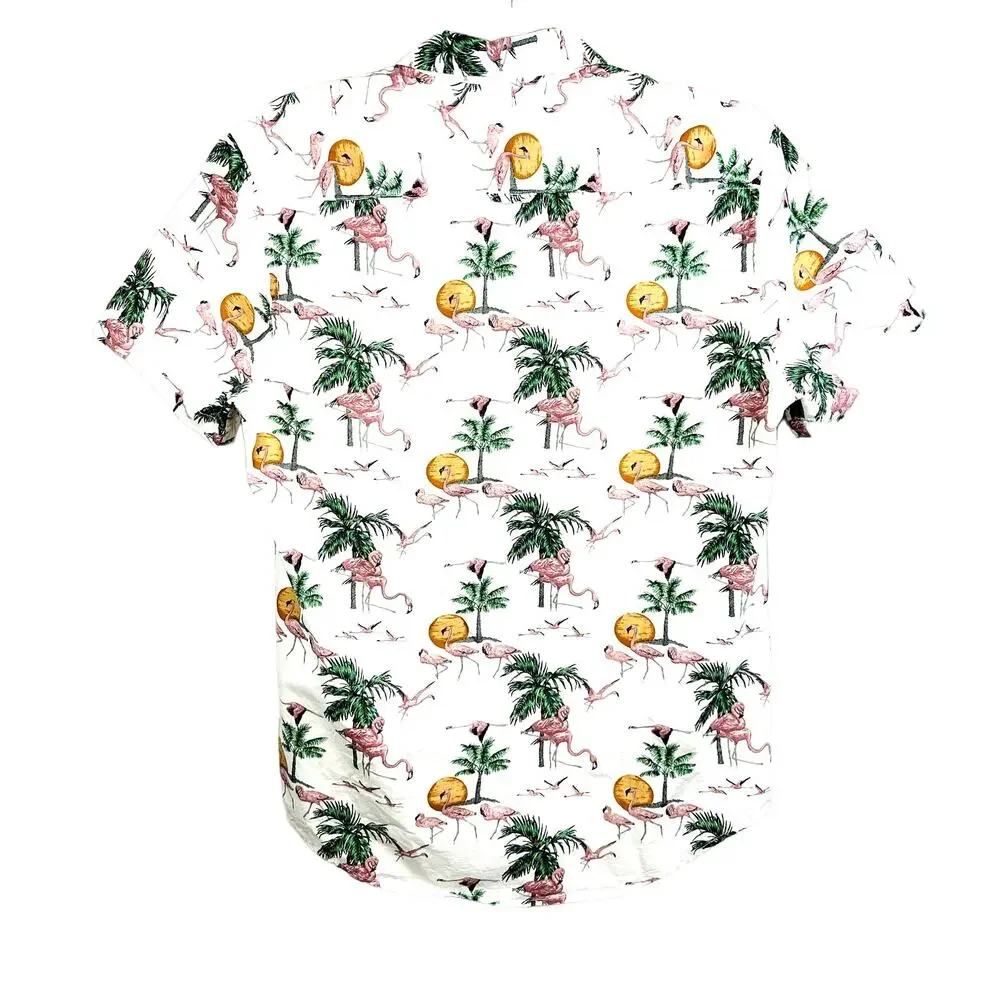 Denim & Flower Flamingo Mens Shirt S - Picture 2 of 4